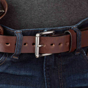 Cinturón de Cuero Genuino para Hombre con Hebilla Metálica |   Proveedor de Cinturones de Cuero Personalizados con Hebilla de Alta Resistencia y Durabilidad para Hombre - Product Image 3