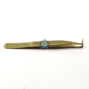 Pinzas para Pestañas con Baño de Oro, Punta Suave de Precisión, Mango Antideslizante - Product Image 2