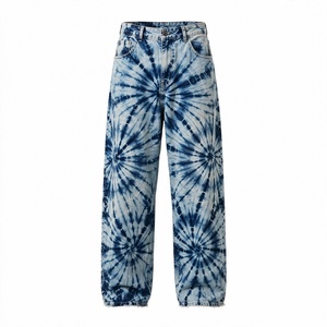 Jean en denim délavé personnalisé pour homme, coupe droite, taille mi-haute, en coton élasthanne, décontracté, séchage rapide, écologique BD - Product Image 3