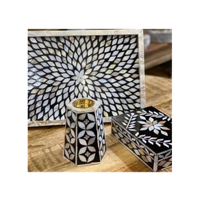 Fabrication de bougeoirs en os incrusté, artisanat de luxe, qualité supérieure, prix le plus bas, bougeoir en os incrusté de qualité supérieure, prix imbattable - Product Image 3