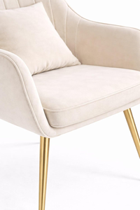 Modern Velvet Upholstered Vanity <b>Chair</b> with Armrests and Pillow for Makeup Room Bedroom Office <b>Reading</b> Corner Outdoor Use - Product Image 4