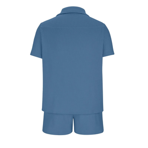 Ensemble T-shirt et short d'été en coton vintage écologique pour homme - Product Image 2