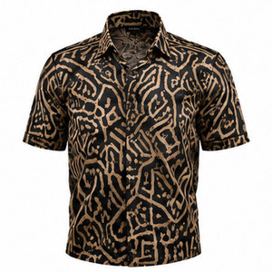 Camisa Premium para Hombre con Estampado Moderno, Diseño Digital Elegante y Cómoda Construcción en Mezcla de Algodón - Product Image 1