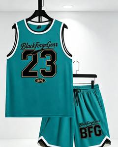 Conjunto de Camiseta de Baloncesto Negra sin Mangas, Pantalones Cortos Deportivos, Uniforme de Entrenamiento Atlético, Número Personalizado, 100% Poliéster con Cordón Ajustable - Product Image 5