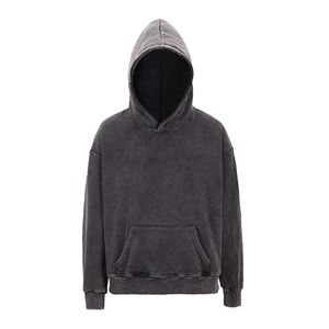 High Quality Custom Streetwear Made Men Plain Stock <b>Dropshipping</b> Washed Hoodie - Product Image 1