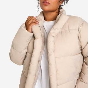 Manteau matelassé court à taille haute pour femme, style décontracté, avec fermeture éclair et manches longues, collection Hiver 2026 - Product Image 3