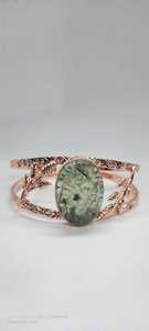 Anillo Ajustable Hecho a Mano con Baño de Cobre Antiguo y Piedra Preciosa Natural en Forma de Corazón para Unisex, Estilo Hindú - Product Image 2