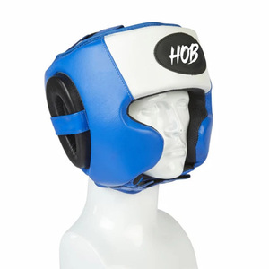 HOB <b>Boxing</b> Head Guard PU Leather Full Face Protection <b>Headgear</b> with Buckle Closure for Adults Unisex Sports Helmet - Product Image 3