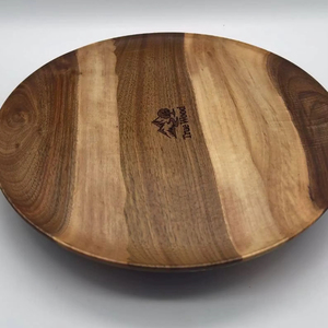 Wood Double Tier Rotating <b>Tray</b> Smooth-Spin Lazy Susan for Tabletop <b>Spice</b> Serving - Product Image 1