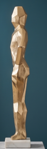 Modern Gold and White Aluminum and Marble Woman Tabletop Sculpture Attractive <b>Table</b> Objects for Modern Decor Figure Sculpture - Product Image 4