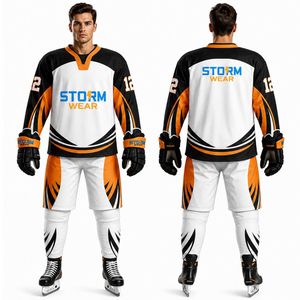 Nouveaux maillots de hockey sur glace personnalisés OEM, respirants, en polyester, sublimation, pour hommes, surdimensionnés, pour l'intérieur - Product Image 4