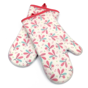 Custom <b>Oven</b> Mitts 1 Pair of Quilted Terry Cloth Lining Extra Long Professional Heat Resistant Kitchen <b>Oven</b> <b>Gloves</b> - Product Image 4