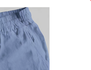 Men's Light Blue Wide Leg Pants <b>Elastic</b> <b>Waist</b> Drawstring Casual Loose Summer Breathable Lightweight <b>Trousers</b> - Product Image 5