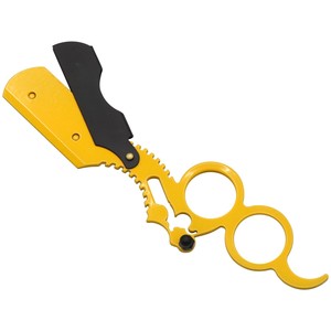 มีดโกนหนวดใบมีดเดี่ยวแบบวงแหวนคู่ สแตนเลสแท้ ยี่ห้อ Sambrialmed International รุ่น SI-12350 สีเหลือง สำหรับโกนหนวดและโกนเครา - Product Image 2