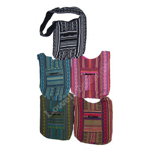 Women’s Handloom Cotton <b>Boho</b> Messenger <b>Bag</b> Embellished Ethnic Long Crossbody Shoulder <b>Bag</b> with Secure Zipper Closure - Product Image 5