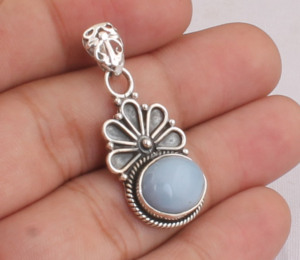 Natural Blue <b>Opal</b> <b>Pendant</b> 925 Sterling Silver Handcrafted Fire <b>Opal</b> Jewelry Wholesale High Quality Blue <b>Opal</b> <b>Pendant</b> - Product Image 1