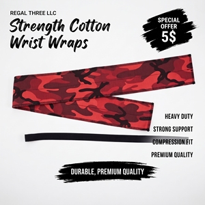 Bandes de maintien pour poignets de musculation en coton robuste avec fermeture auto-agrippante, soutien pour les poignets pour l'entraînement, unisexe - Product Image 1