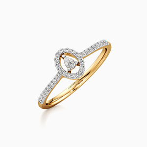 Bague de fiançailles en or 10K 14K 18K ou argent 925 935 avec halo de diamants de laboratoire taille poire pour femme, bijoux fins de luxe - Product Image 2