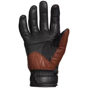 Gants de moto en cuir, longueur poignet, respirants, sportifs, pour usage extérieur, quatre saisons, non doublés, noirs - Product Image 4