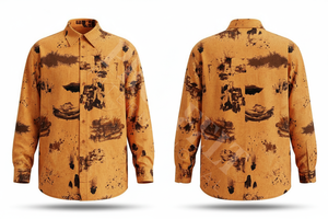 Chemise décontractée d'été respirante et légère, design imprimé personnalisé, chemise sur mesure avec logo personnalisé pour hommes - Product Image 2