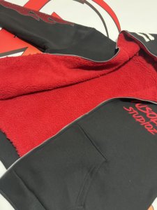 เสื้อฮู้ดดี้ปักลายแบบกำหนดเอง หนักแน่น ทนทาน ผ้าฝ้าย 100% ประดับด้วยคริสตัล ซิปแบบ Tech Fleece สองชั้น สำหรับผู้ชาย - Product Image 5