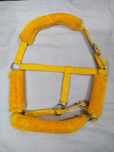 Harnais pour cheval de qualité supérieure, neuf, synthétique, couleur jaune, réglable, avec fourrure, disponible au prix de gros - Product Image 2