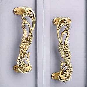 Bedroom <b>Furniture</b> <b>Handles</b> and Door <b>Handle</b> and <b>Knob</b> Brass Gold Finish Set Stylish Hardware for Windows Racks and Doors - Product Image 6