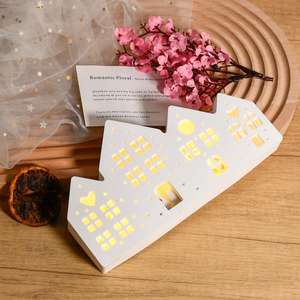 Four House Projection Decoration Gypsum <b>Resin</b> <b>Silicone</b> Mold - Product Image 3