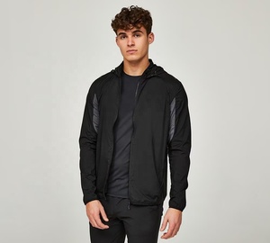 Chaqueta Deportiva Casual Delgada con Capucha para Hombre, Impermeable, Cortavientos, de Secado Rápido, con Cierre y Logotipo Frontal, para Invierno, Gimnasio y Viajes - Product Image 1
