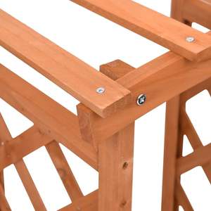 Jardinera de Madera de Abeto con Arco de 19.3''x15.4''x46.1'', Elegante Valla y Puerta para Jardín - Product Image 4