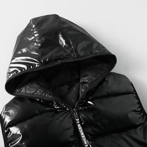 Veste d'hiver à capuche avec fermeture éclair rembourrée et épaisse, veste matelassée à bulles sans manches surdimensionnée pour hommes, vente en gros - Product Image 6