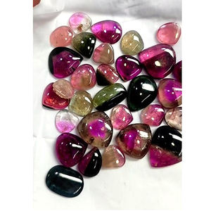 35 Pièces de Tourmaline Naturelle Bio Colorée, Cabochons Ovales Poire de 9mm à 15mm, Lot de 128 Carats, Iroc Sales, Haute Qualité, Turmaline Cabochon, 116 $ US - Product Image 3