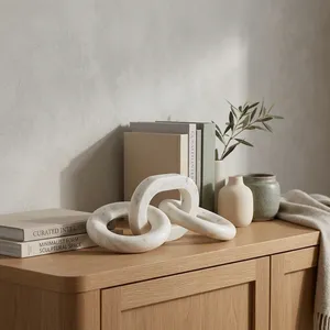 Chaîne en marbre faite à la main, pierre naturelle, accent décoratif pour la décoration intérieure - Product Image 3