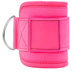 <b>Pink</b> Neoprene Ankle Support <b>Wrap</b> for Fitness Training Adjustable Hook Loop Closure Non-Slip D Ring Protection Universal Size - Product Image 3