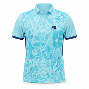 Polo de sport pour homme imprimé par sublimation personnalisée, séchage rapide, respirant, performance, golf, tennis, t-shirt décontracté, vêtements de sport - Product Image 1