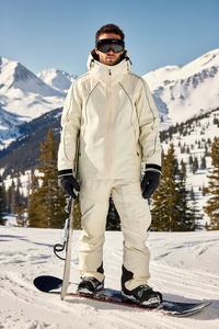 Chaqueta de esquí y snowboard unisex con capucha, transpirable, impermeable, cortavientos, de secado rápido, con cremallera, de tela softshell, al por mayor. - Product Image 5