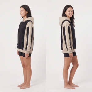 Sudadera con Capucha Oversize para Mujer Tallas Grandes, con Bloques de Color, Forro Polar, Bolsillo Canguro y Logotipo Ojo de Halcón - Product Image 4