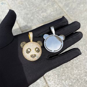 Pendentif Hip Hop Panda Face Iced Out personnalisé avec diamants de laboratoire, style rappeur, pour lui - Product Image 4