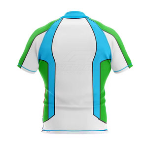 Maillot de rugby unisexe personnalisé imprimé de haute qualité, antibactérien, durable, écologique, respirant, séchage rapide, 100% polyester, manches courtes - Product Image 3