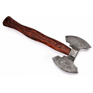 Hache Viking OEM de qualité supérieure, forgée à la main en acier à haute teneur en carbone, prête à l'emploi tactique et extérieur, pour la coupe du bois, personnalisable - Product Image 3