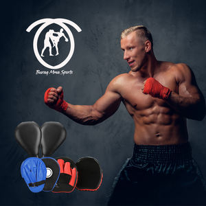 Mitaines de boxe BURAQ en cuir PU durable, avec logo personnalisé, pour l'entraînement sportif MMA, les arts martiaux et les gants de boxe - Product Image 1