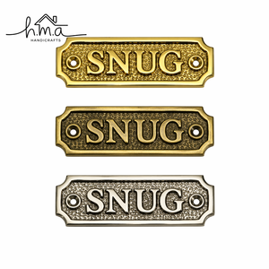 Placa de Latón Vintage para Puerta de Baño, Letrero Decorativo en Relieve para Inodoro, Placa con Nombre para Puerta de Baño, Uso en Hogar y Hotel - Product Image 2