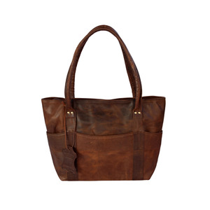 Sac fourre-tout classique en cuir marron avec pochette assortie, ensemble élégant de deux sacs à main pour le travail, les courses, les voyages et une utilisation décontractée - Product Image 4