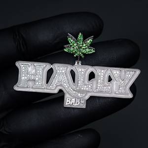 Colgantes de Moissanita Personalizados con Incrustaciones de Diamantes, Dijes con Engaste Completo de Plata 925, Colgante de Moissanita con Letra Personalizada - Product Image 3