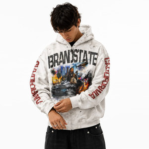 Sudadera con Capucha Extra Grande para Hombre, Edición Limitada, Estampada, Estilo Urbano, de Algodón, Diseño Californiano, en Oferta - Product Image 2