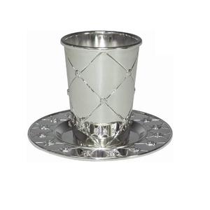 Copa Kiddush Tradicional de la Estrella de David para Pascua, Acabado de Latón Satinado, Acero Inoxidable, Copa de Vino con Tallo de 5 Pulgadas, para Regalo de Boda - Product Image 2
