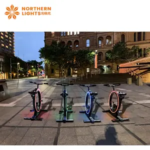 北极光动态自行车赛车游戏互动投影健身中心体育娱乐
