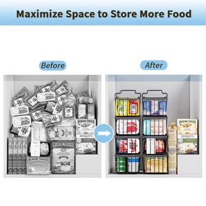 Panier de rangement moderne en métal noir avec poignées, organisateur durable pour placard et armoire - Product Image 5