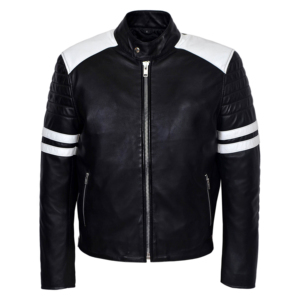 Veste en cuir de mouton véritable pour homme, style café racer, veste en cuir de moto décontractée et tendance, fabrication OEM ODM en gros - Product Image 4