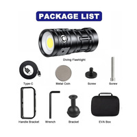 OCSHARK D10 10000 Lumens Lampe vidéo sous-marine 150m Étanche avec charge Type-C Lampe torche professionnelle pour sports sous-marins